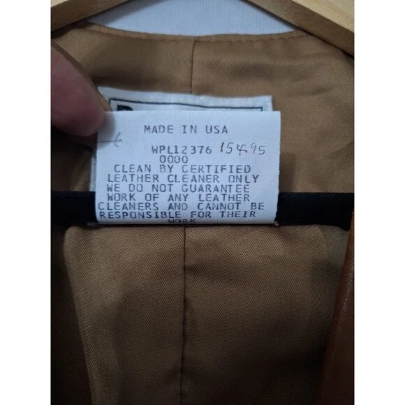 Vintage Pioneer Wear Cowhide Leather Vest Women Sz 12 Cow Print Western USA Made - Picture 5 of 14